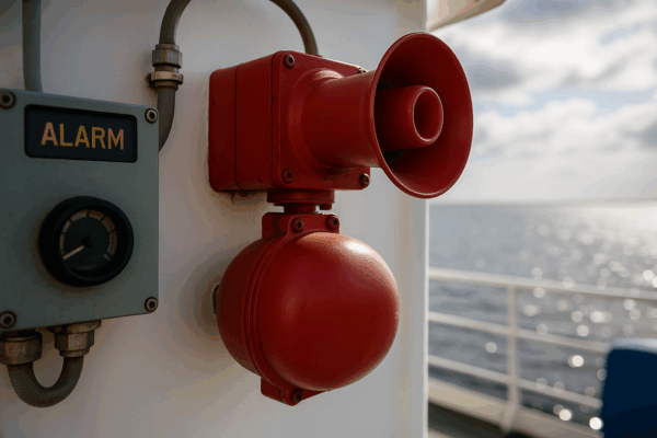 Alarmanlage auf einem Schiff