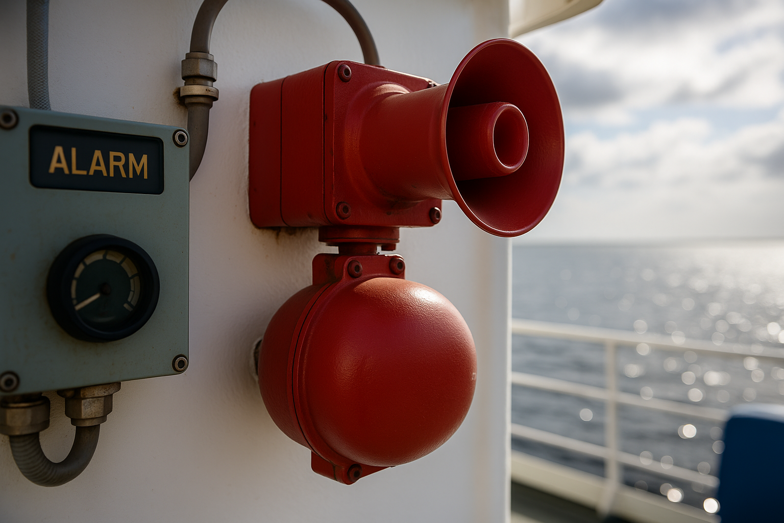 Alarmanlage auf einem Schiff