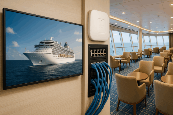 Entertainment & Netzwerktechnik an Board eines Schiffs